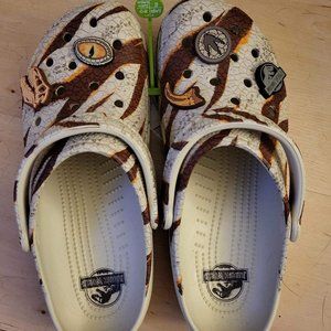 NWT Crocs Jurrasic Park Clogs w/ Jibbitz